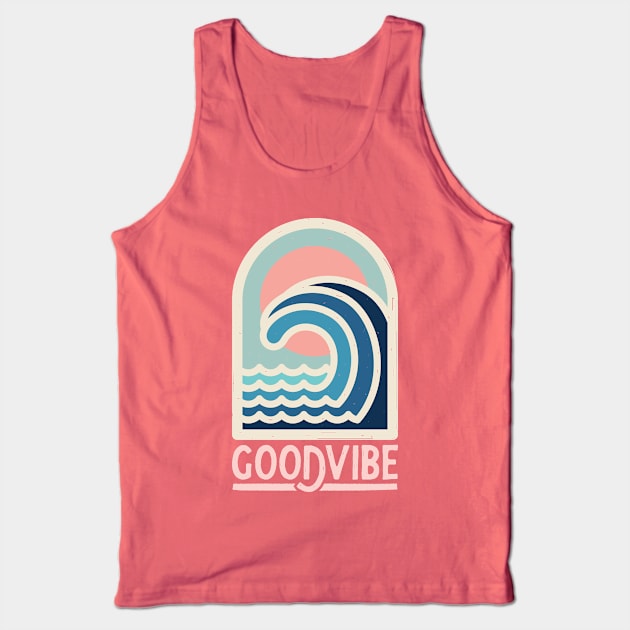 Good Vibe Beach Wave Tank Top by JETBLACK369